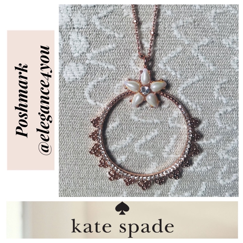 ✨KATE SPADE✨Authentic Rose Gold Floral Necklace